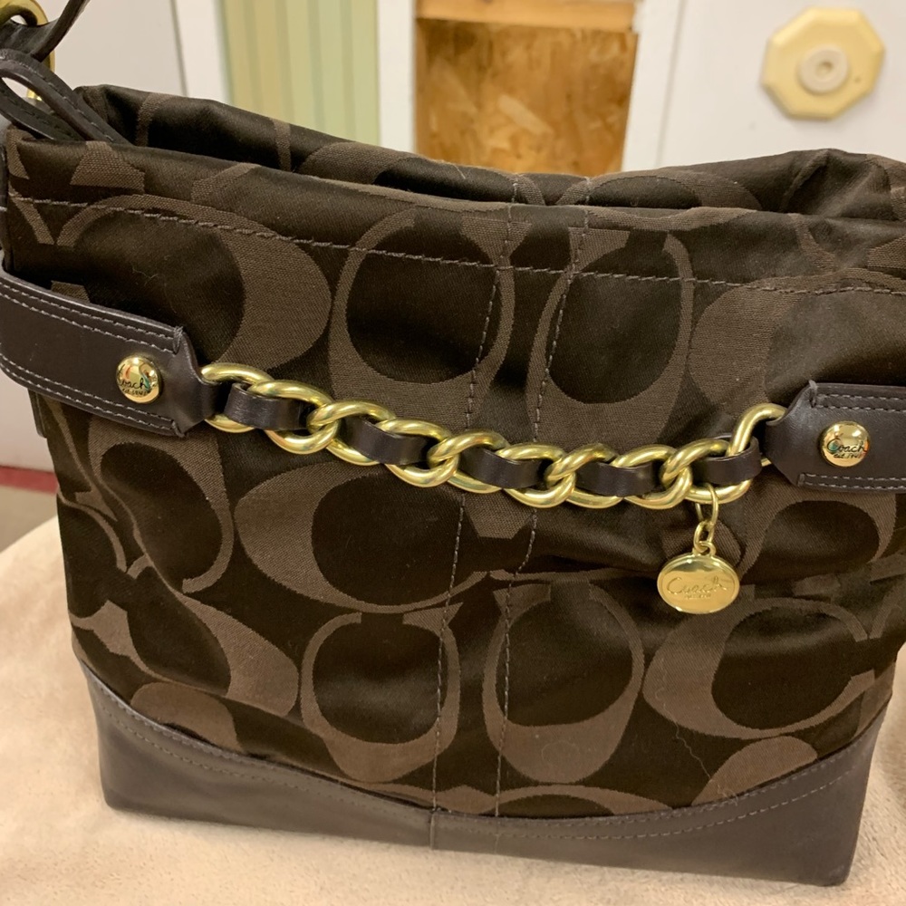 Chocolate Coach shoulder bag